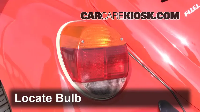 1976 Volkswagen Beetle 1.6L 4 Cyl. Convertible Luces Luz de giro trasera (reemplazar foco)